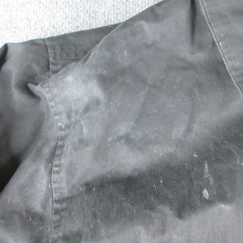 Polo Ralph Lauren Jacket Mens M Black Canvas Button Front Tin Oil Chore Coat‎